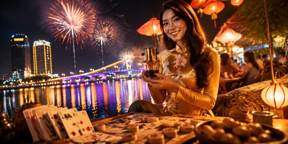 Người chơi bài tại Huế thưởng thức cà phê và tham gia game bài trực tuyến trên điện thoại