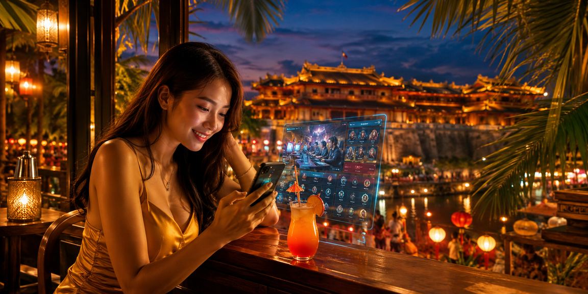 Người chơi tham gia cá cược esports và game trực tuyến tại chợ đêm Huế